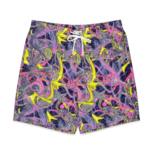 Synthetic Garden on a Men's Board Shorts