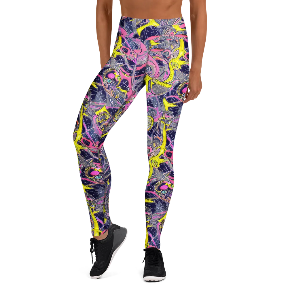 Synthetic Garden on Yoga Leggings — Front