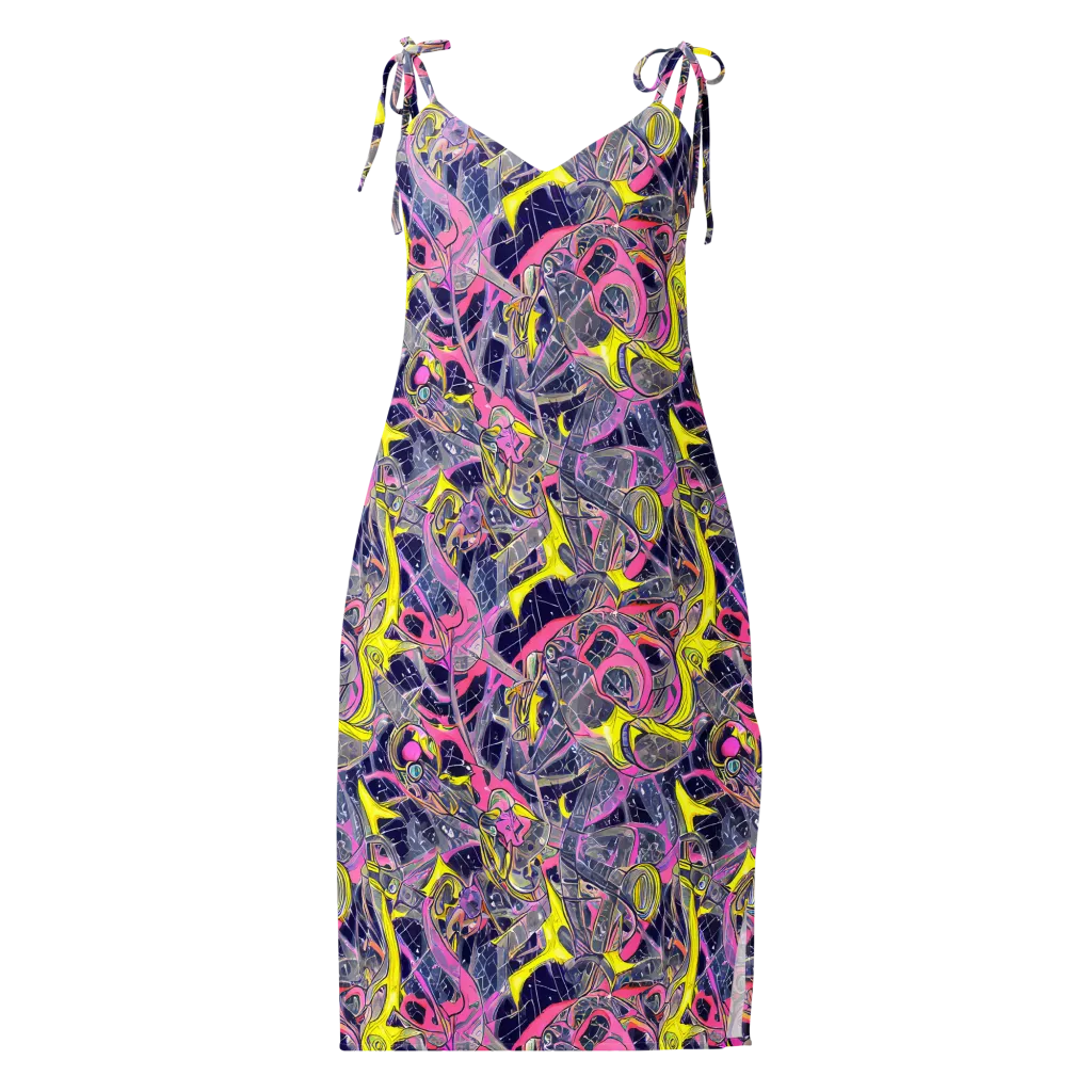 Synthetic Garden on Slip Dress — Front