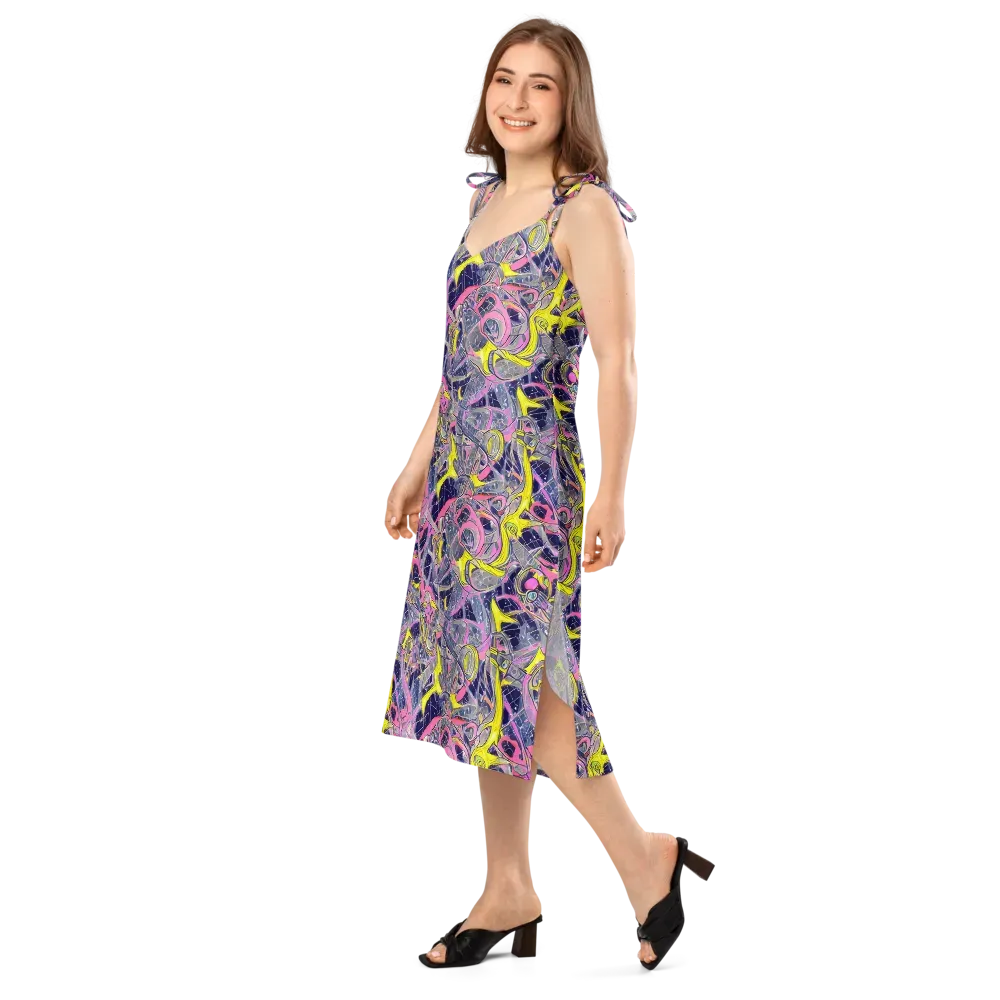 Synthetic Garden on Slip Dress — Left Front