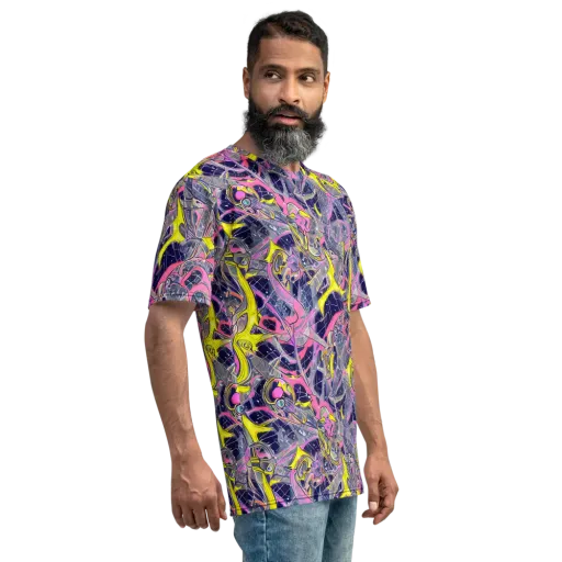 Synthetic Garden on a Men's Crew Neck T-Shirt