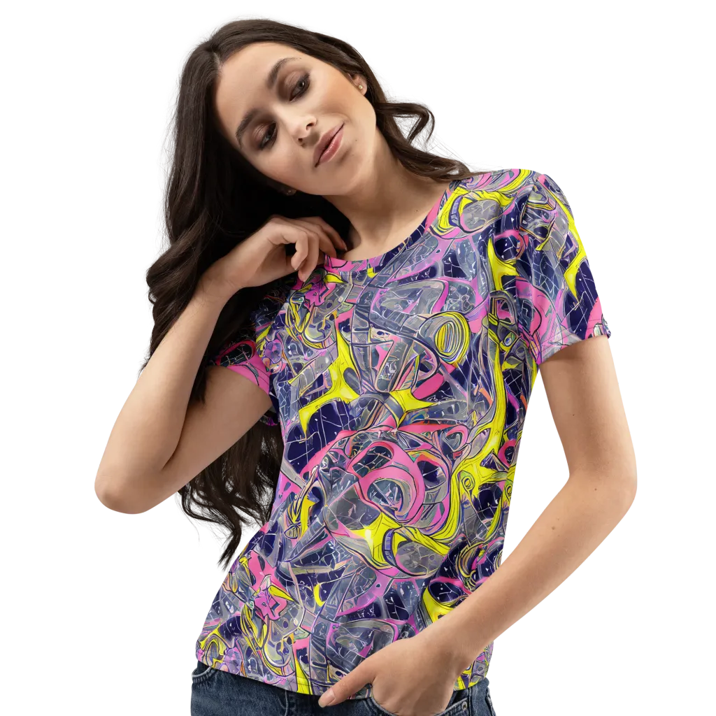 Synthetic Garden on Women's Crew Neck T-Shirt — Left Front