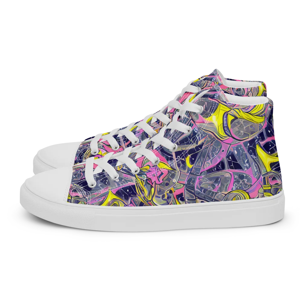 Synthetic Garden on Women's High Top Canvas Shoes — Left