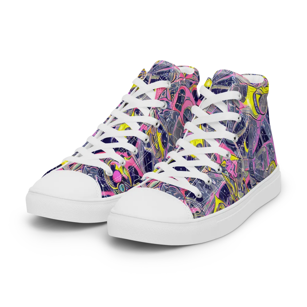 Synthetic Garden on Women's High Top Canvas Shoes — Left Front