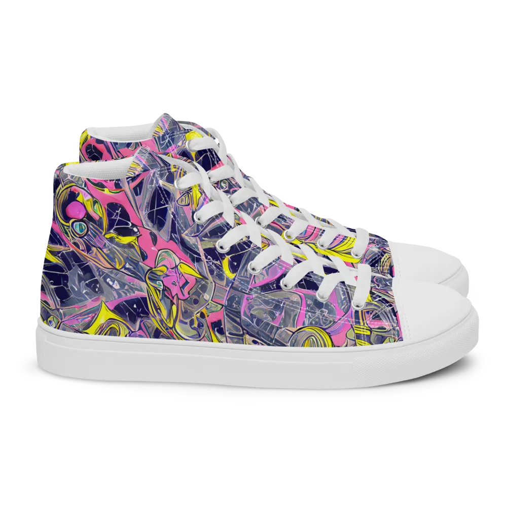 Synthetic Garden on Women's High Top Canvas Shoes — Right
