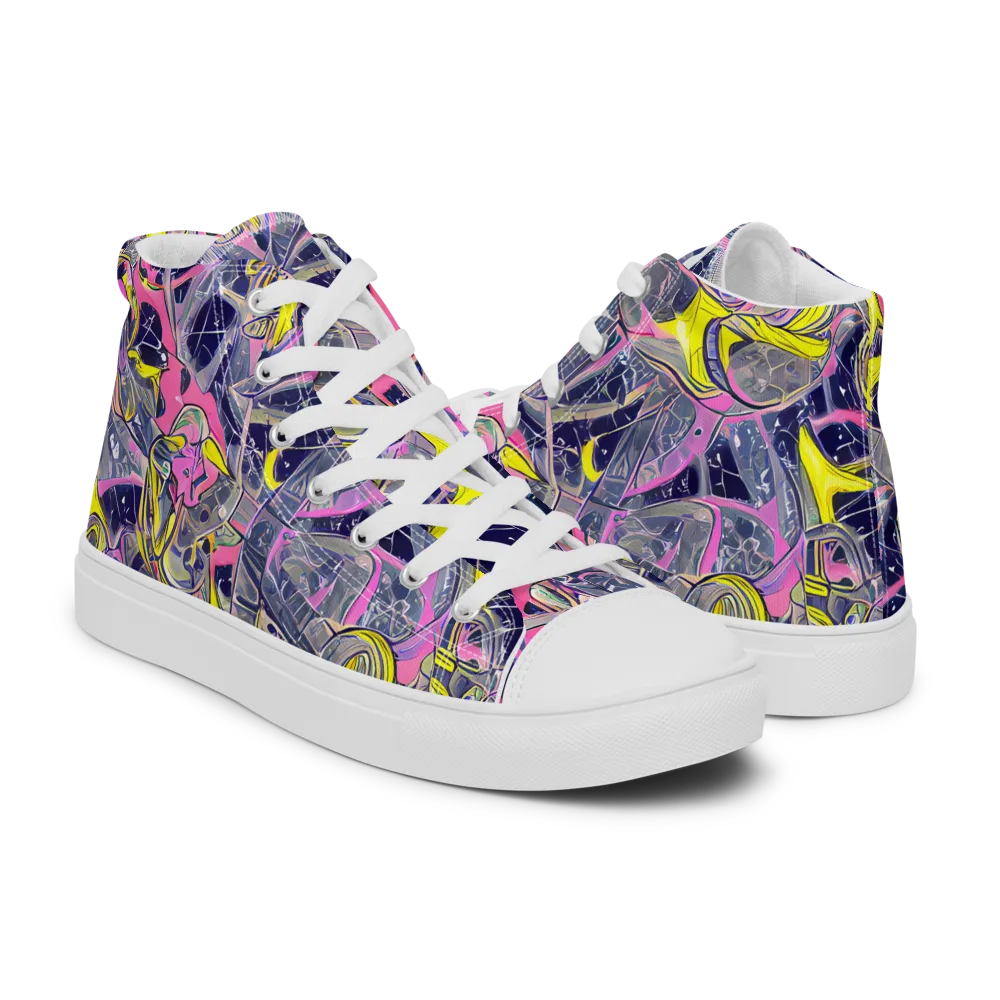 Synthetic Garden on Women's High Top Canvas Shoes — Right