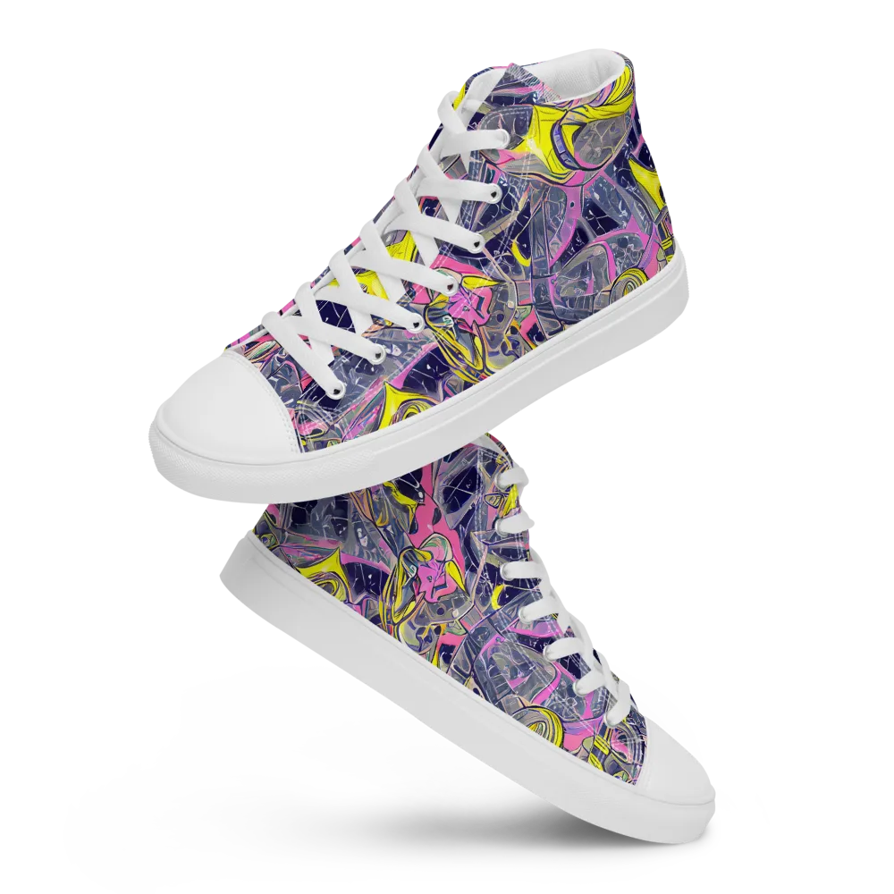 Synthetic Garden on Women's High Top Canvas Shoes — Front