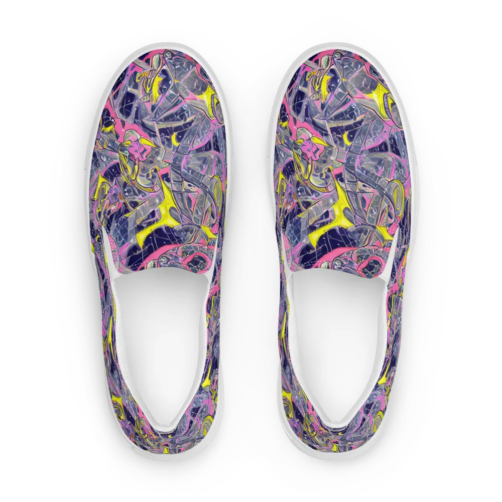 Synthetic Garden on Men's Slip-On Canvas Shoes — Front