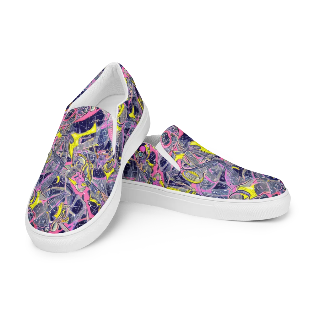 Synthetic Garden on Men's Slip-On Canvas Shoes — Left Front