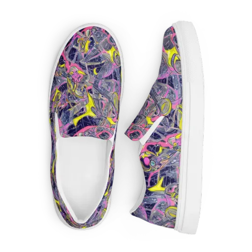 Synthetic Garden on a Men's Slip-On Canvas Shoes