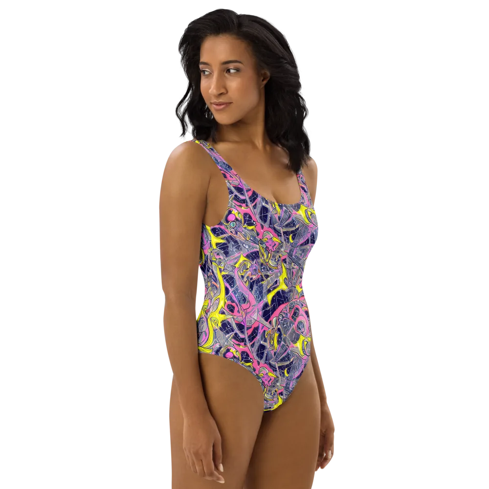 Synthetic Garden on One-Piece Swimsuit — Right