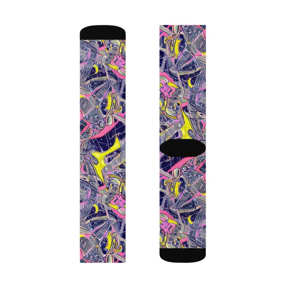 Synthetic Garden on Socks — Left Sock
