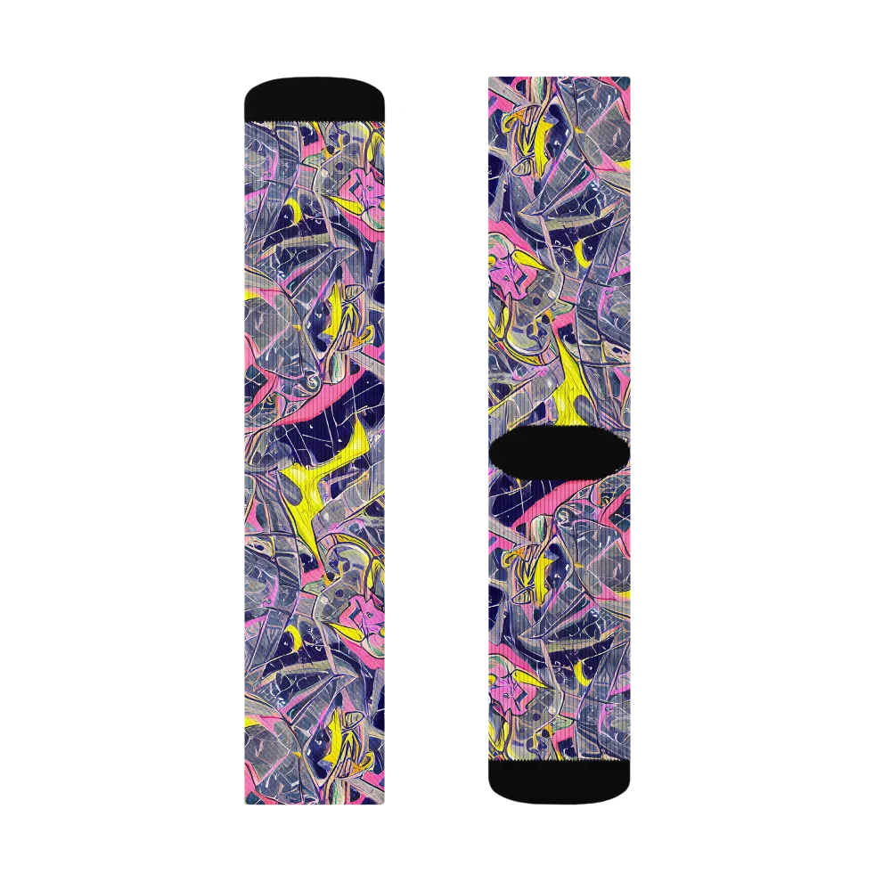 Synthetic Garden on Socks — Right Sock