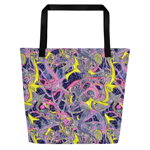 Synthetic Garden on a Large Tote Bag W/ Pocket
