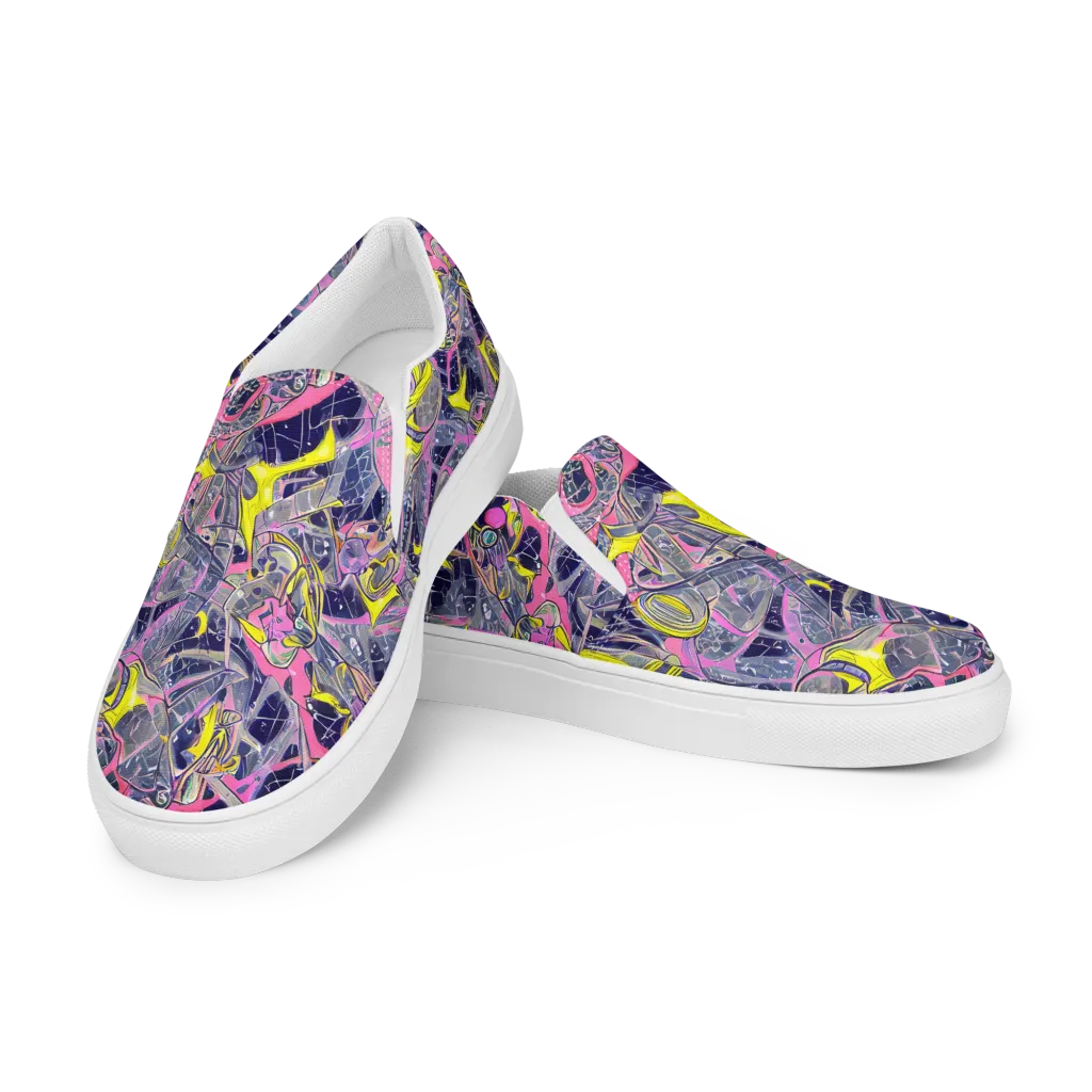 Synthetic Garden on Women's Slip-On Canvas Shoes — Left Front