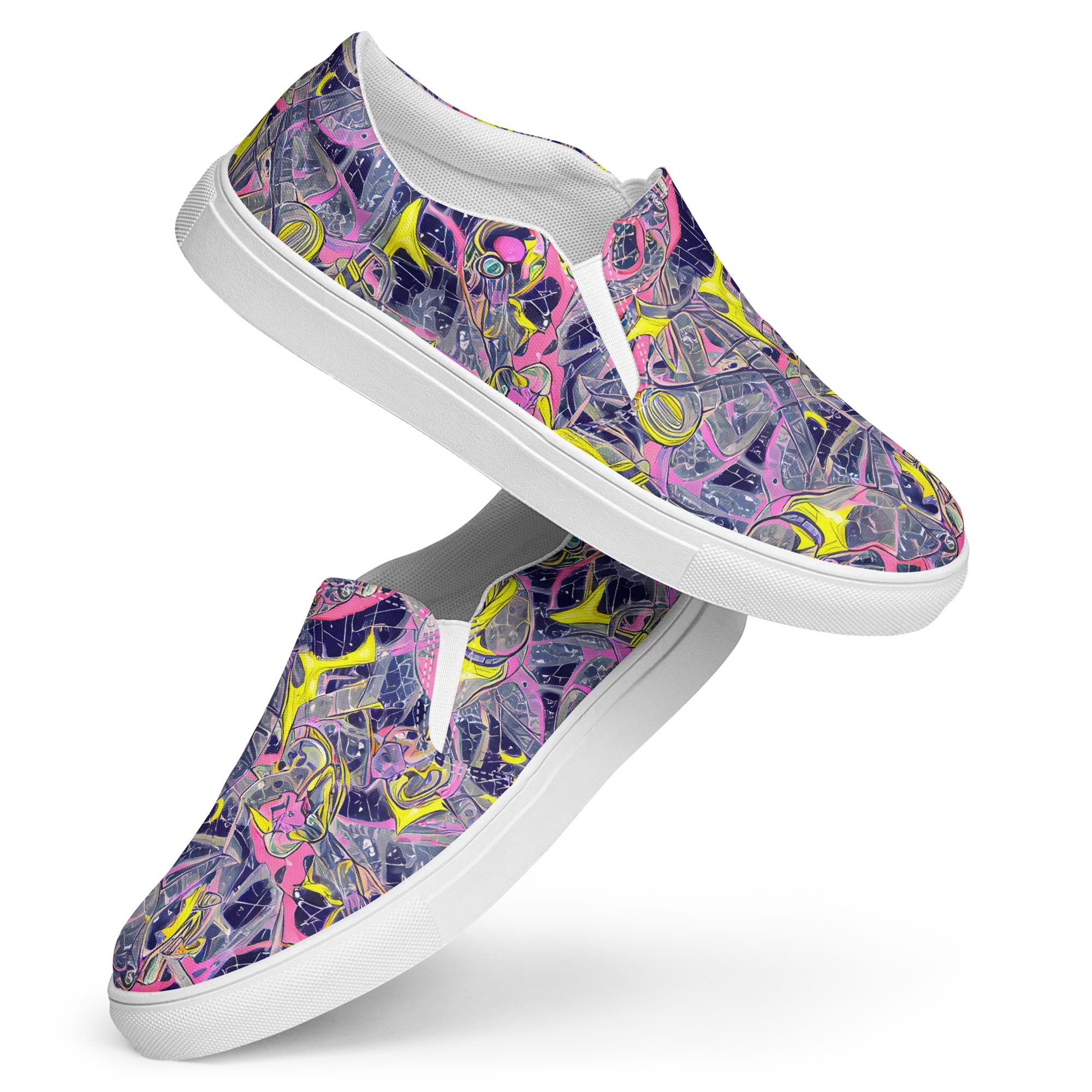 Synthetic Garden on Women's Slip-On Canvas Shoes — Front