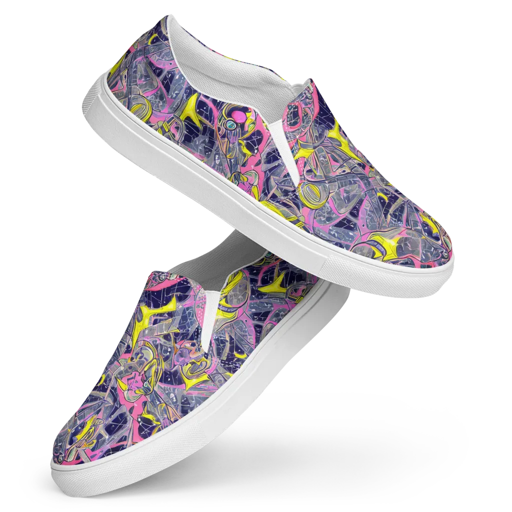Synthetic Garden on Women's Slip-On Canvas Shoes — Front