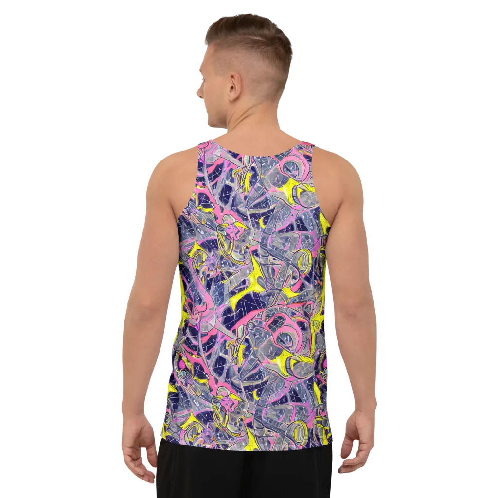 Synthetic Garden on Men's Tank Top — Back