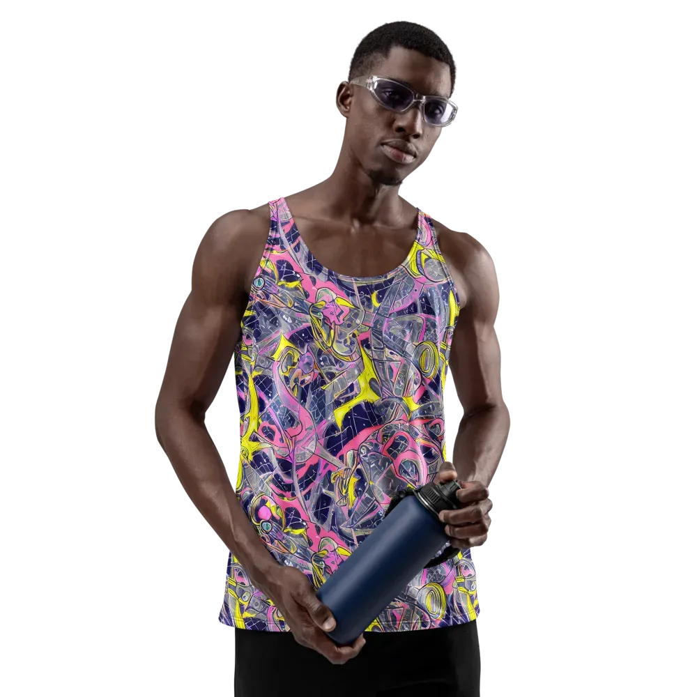 Synthetic Garden on Men's Tank Top — Front