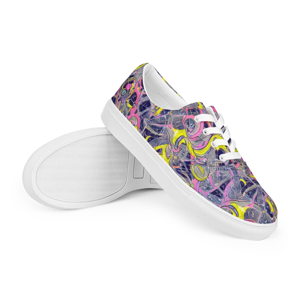 Synthetic Garden on Men's Lace-Up Canvas Shoes — Right Front