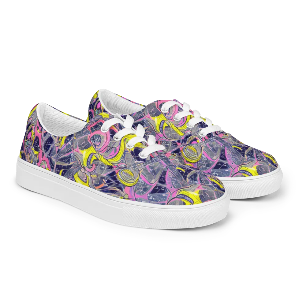 Synthetic Garden on Men's Lace-Up Canvas Shoes — Right Front