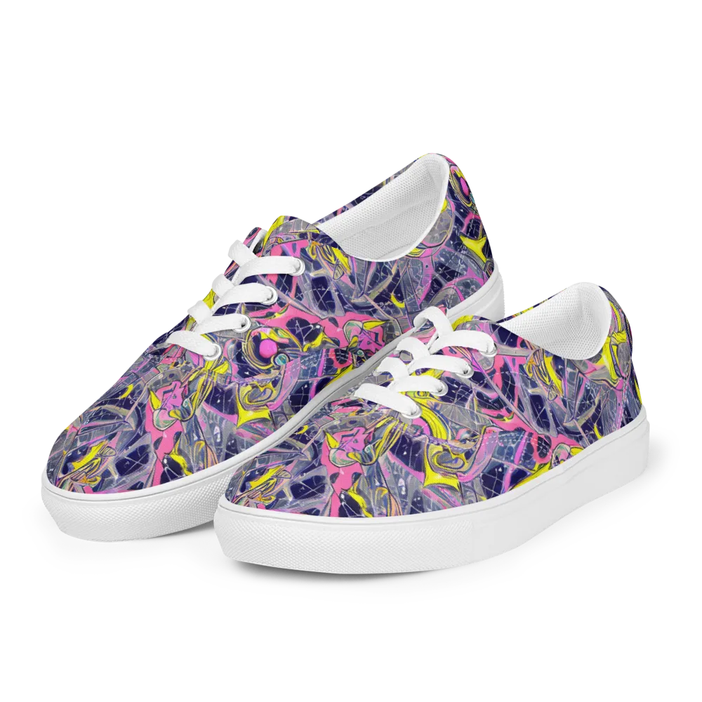Synthetic Garden on Men's Lace-Up Canvas Shoes — Left Front