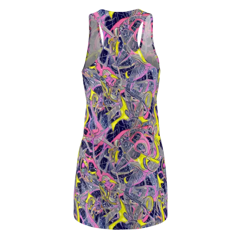 Synthetic Garden on Racerback Dress — Back