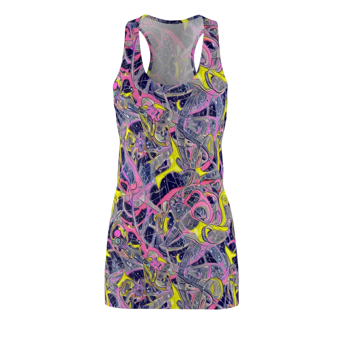 Synthetic Garden on Racerback Dress — Front