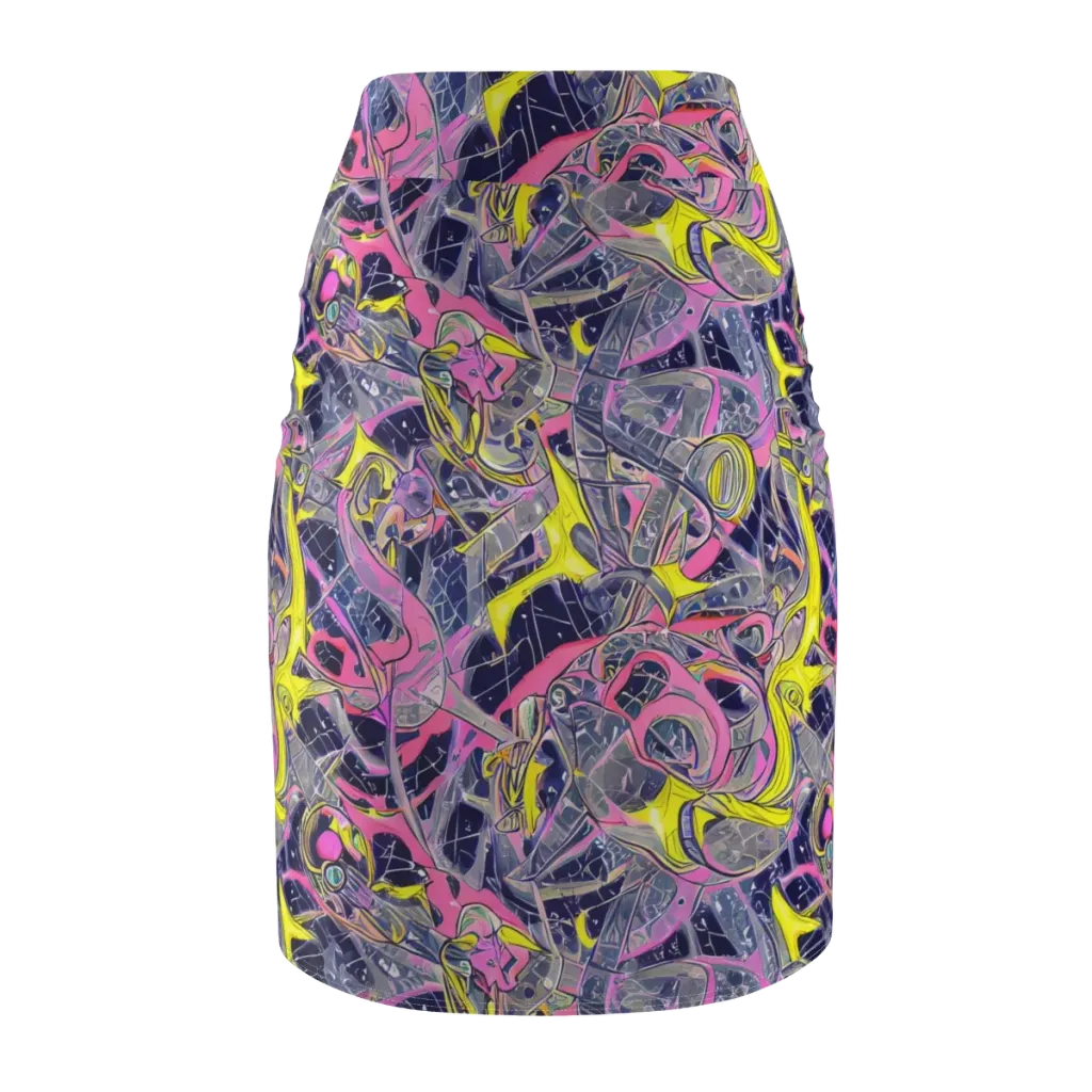 Synthetic Garden on Pencil Skirt — Back