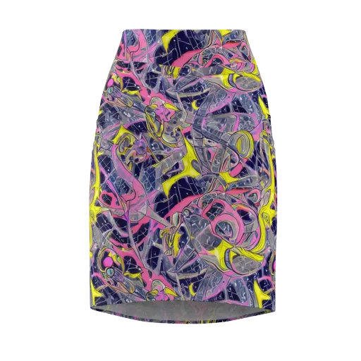 Synthetic Garden on a Pencil Skirt