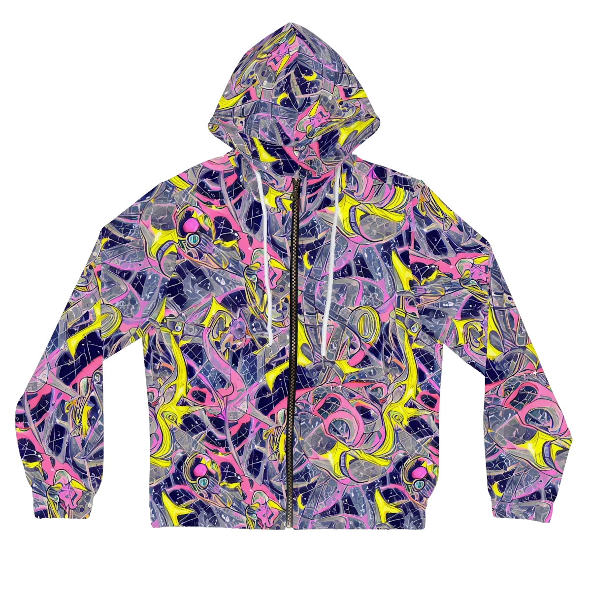 Synthetic Garden on Women's Full-Zip Hoodie — Front
