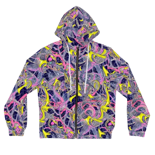 Synthetic Garden on a Women's Full-Zip Hoodie