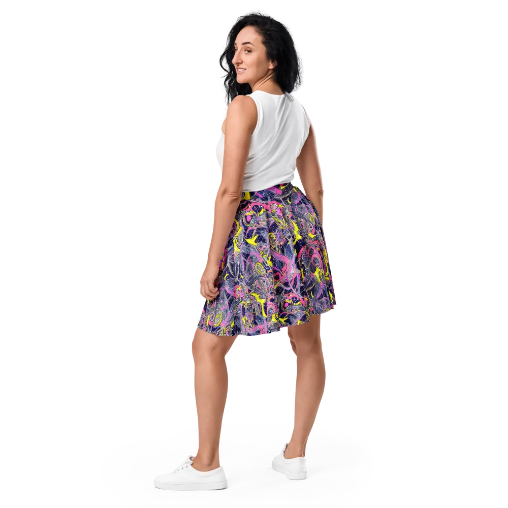 Synthetic Garden on Skater Skirt — Back