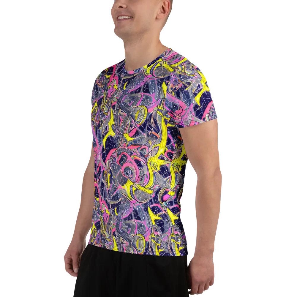 Synthetic Garden on Men's Athletic T-Shirt — Left