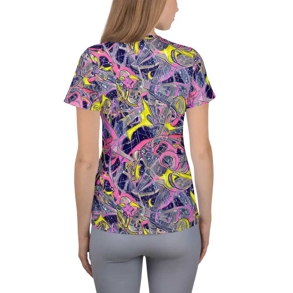 Synthetic Garden on Women's Athletic T-Shirt — Back