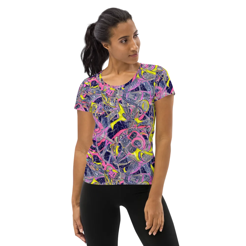 Synthetic Garden on Women's Athletic T-Shirt — Front