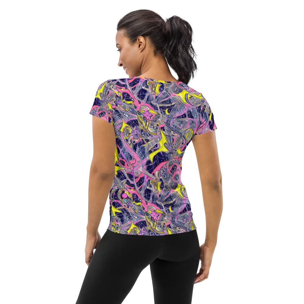 Synthetic Garden on Women's Athletic T-Shirt — Back