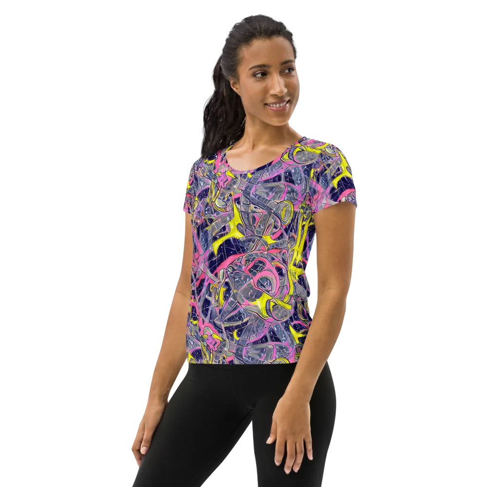 Synthetic Garden on Women's Athletic T-Shirt — Left