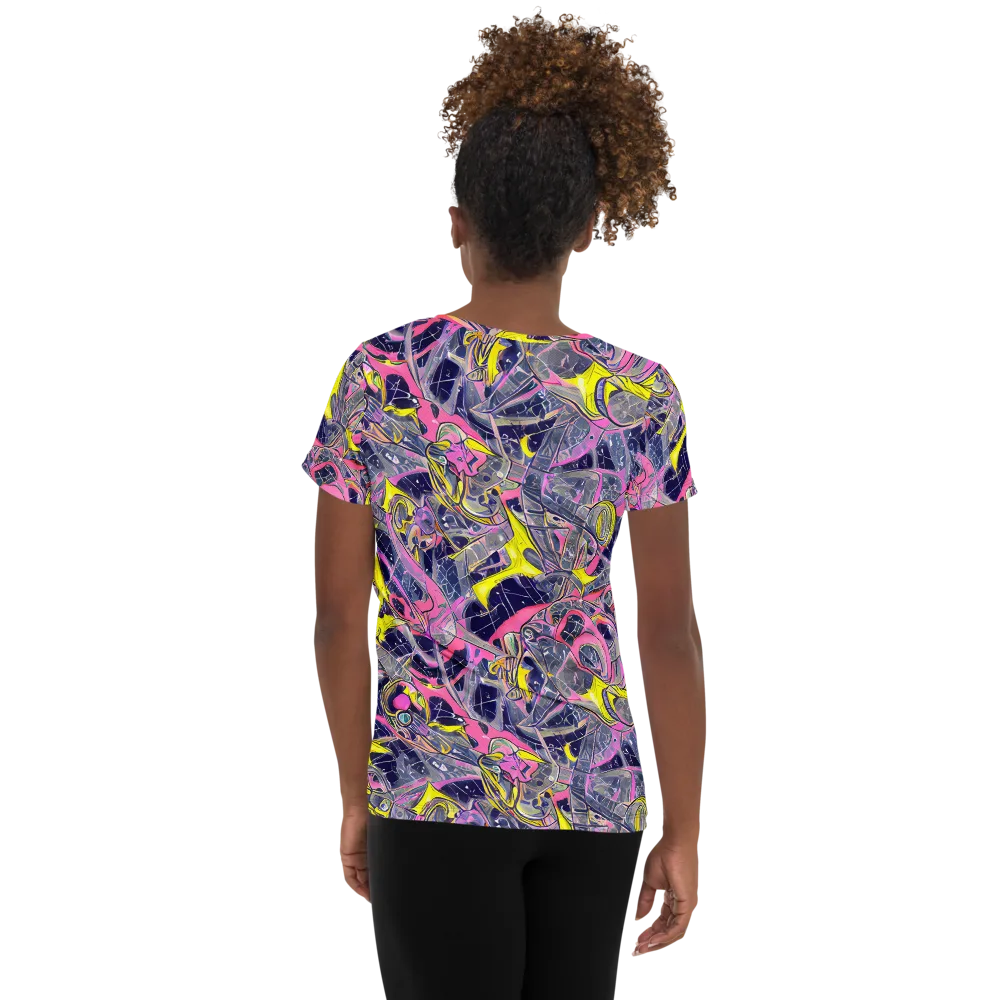 Synthetic Garden on Women's Athletic T-Shirt — Back