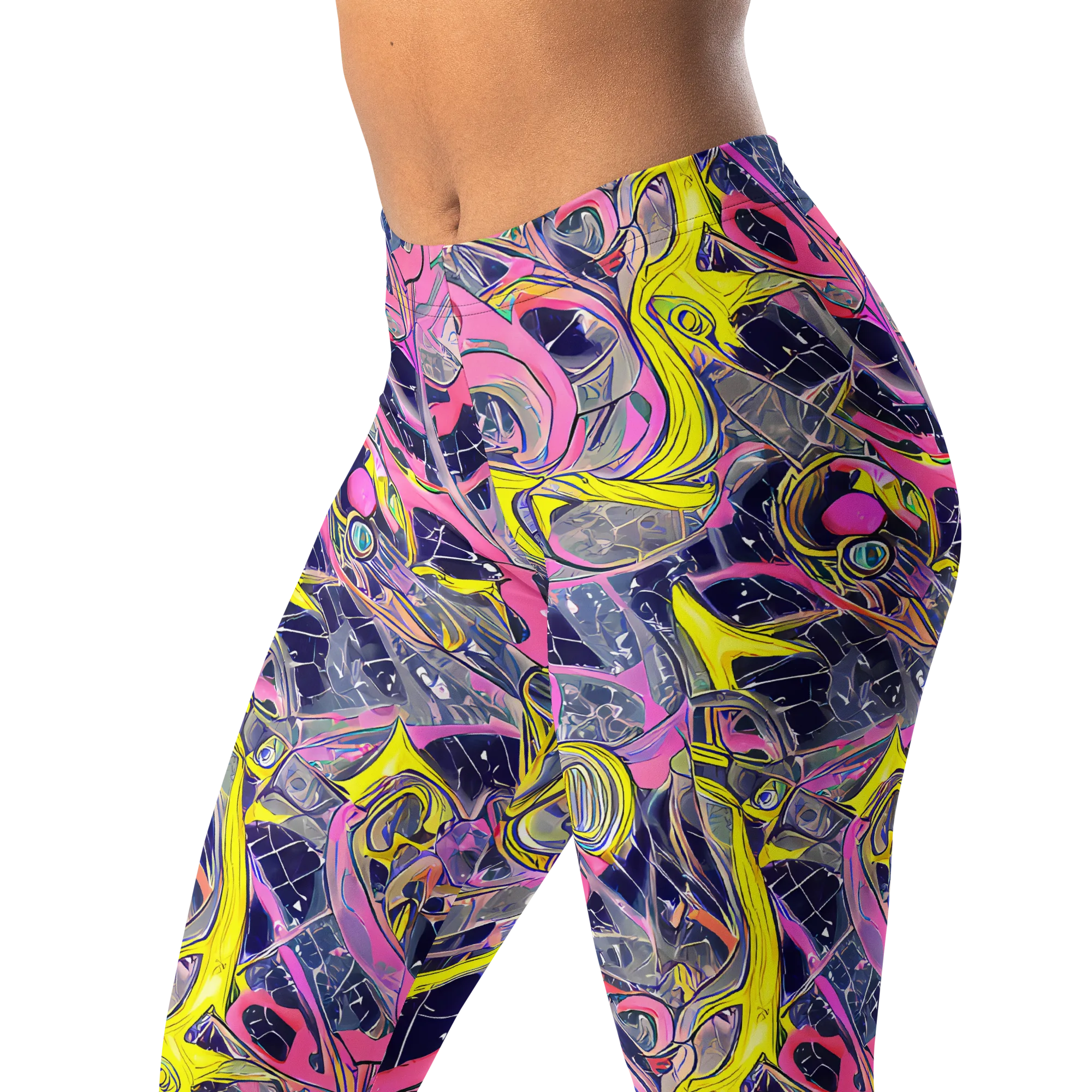 Synthetic Garden on Leggings — Left Front