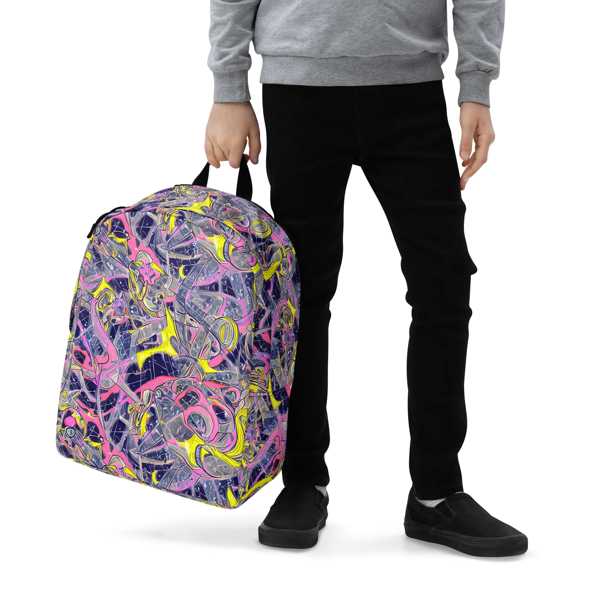 Synthetic Garden on Minimalist Backpack — Zoomed-in