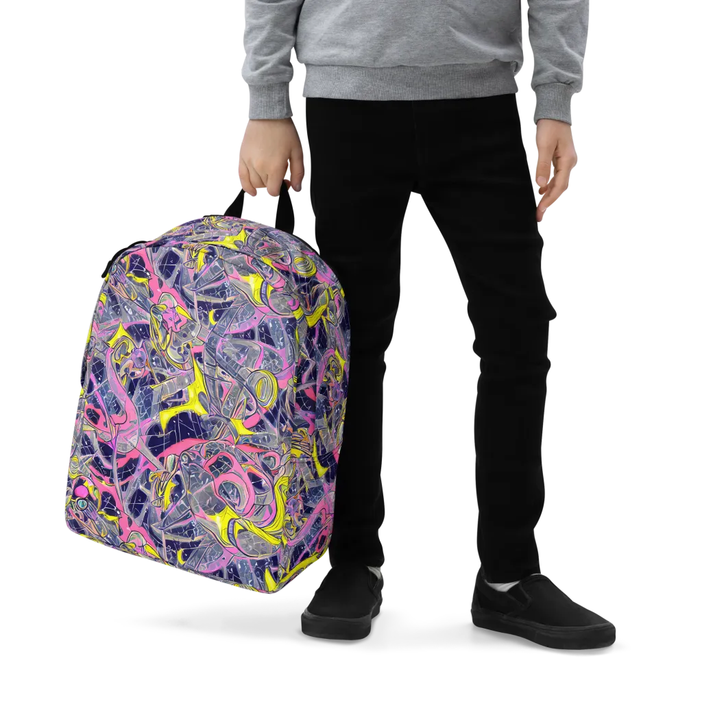 Synthetic Garden on Minimalist Backpack — Zoomed-in