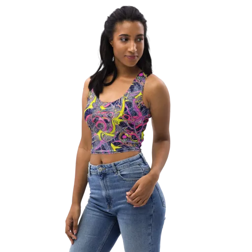 Synthetic Garden on a Crop Top