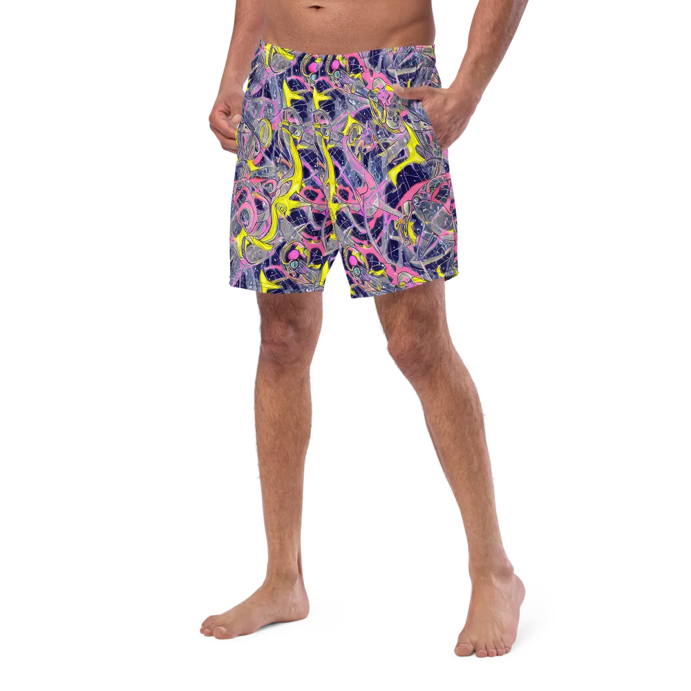 Synthetic Garden on Swim Trunks — Left Front