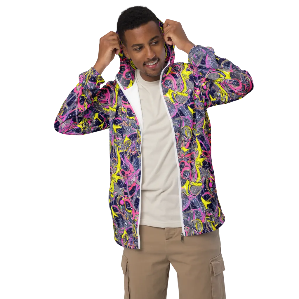 Synthetic Garden on Men's Windbreaker — Front