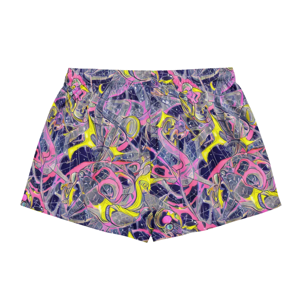 Synthetic Garden on Women's Pajama Shorts — Back