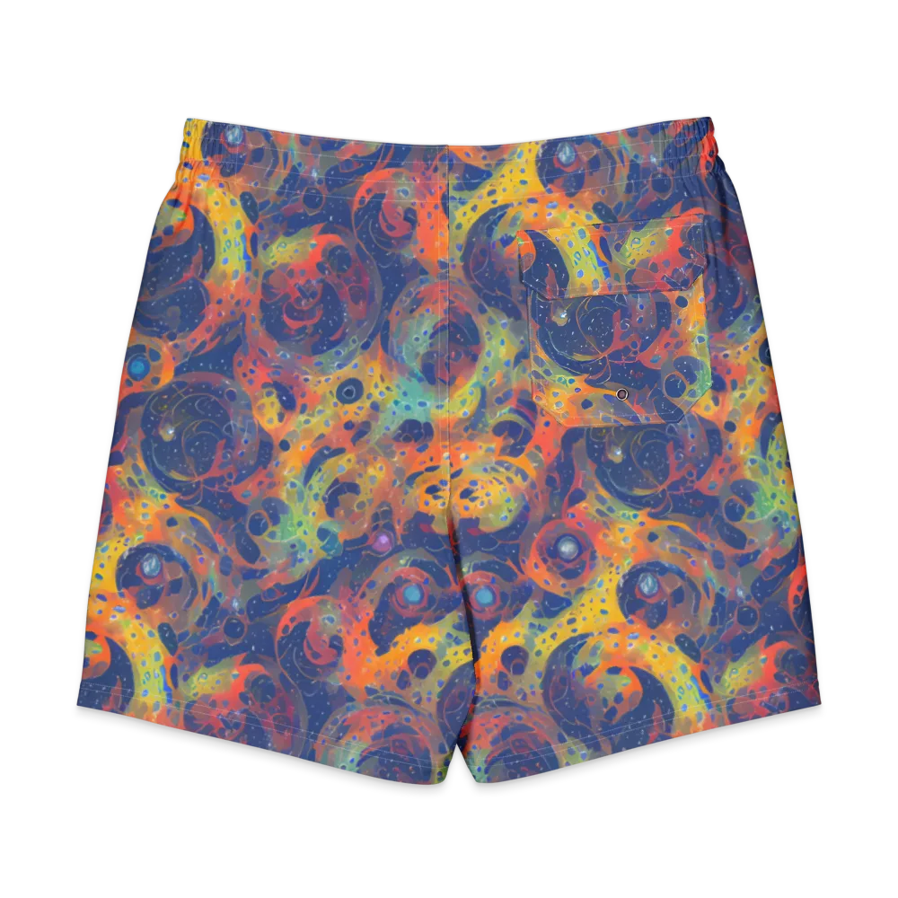 Amoeba Aurora on Men's Board Shorts — Back