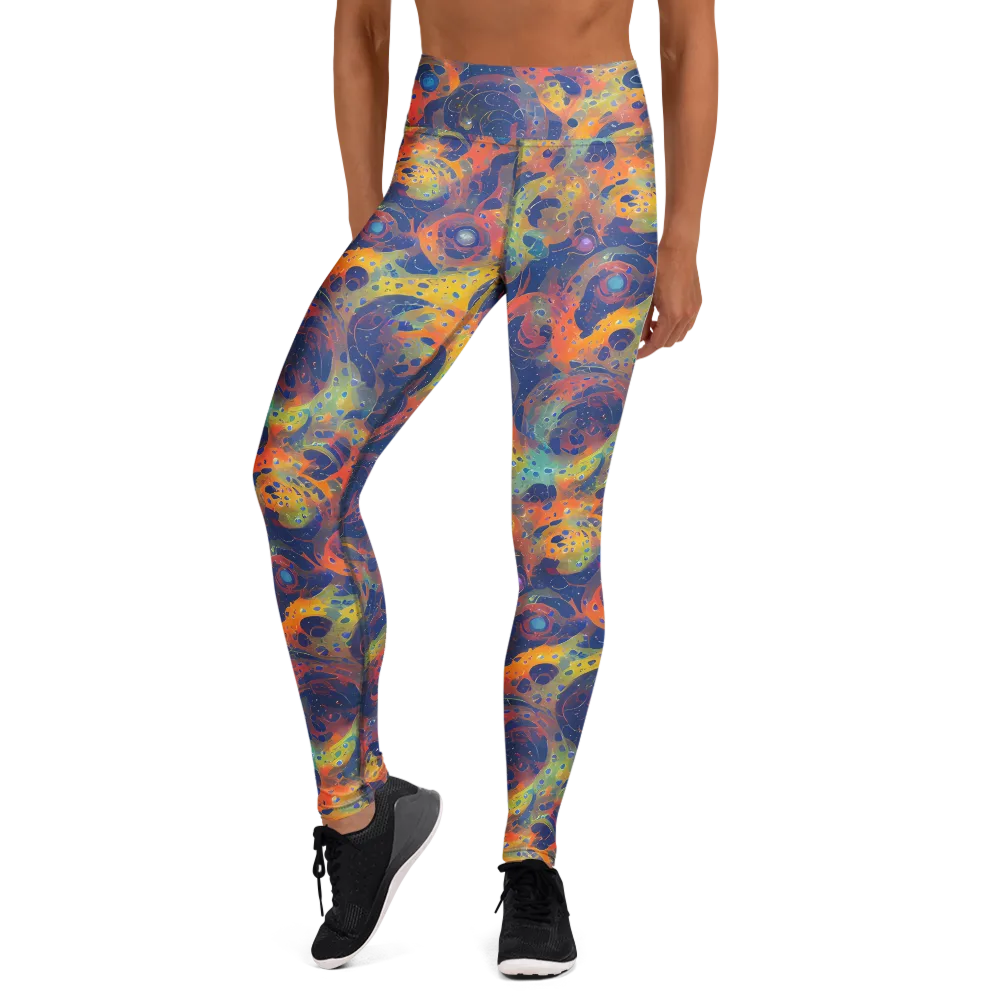 Amoeba Aurora on Yoga Leggings — Front