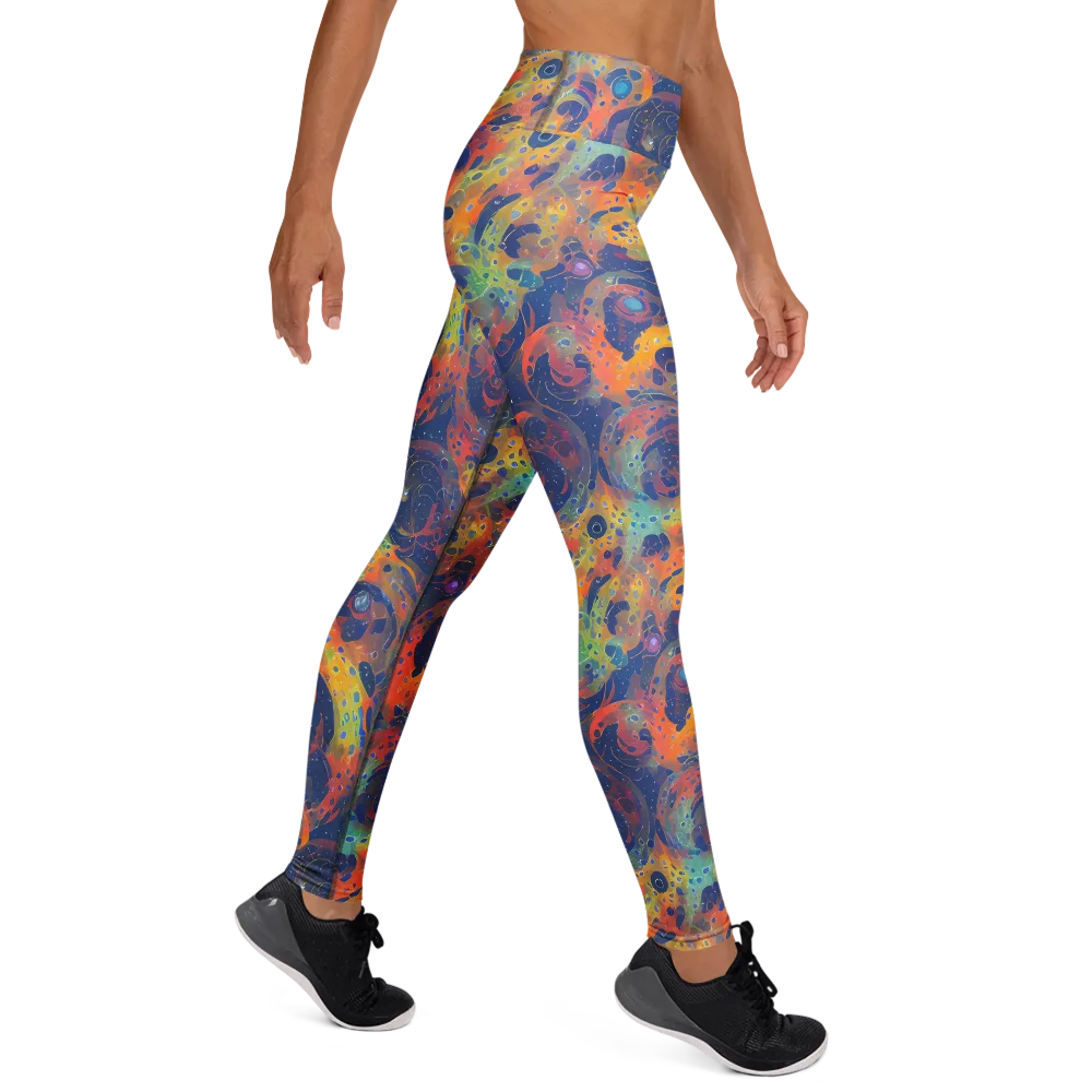 Amoeba Aurora on Yoga Leggings — Right
