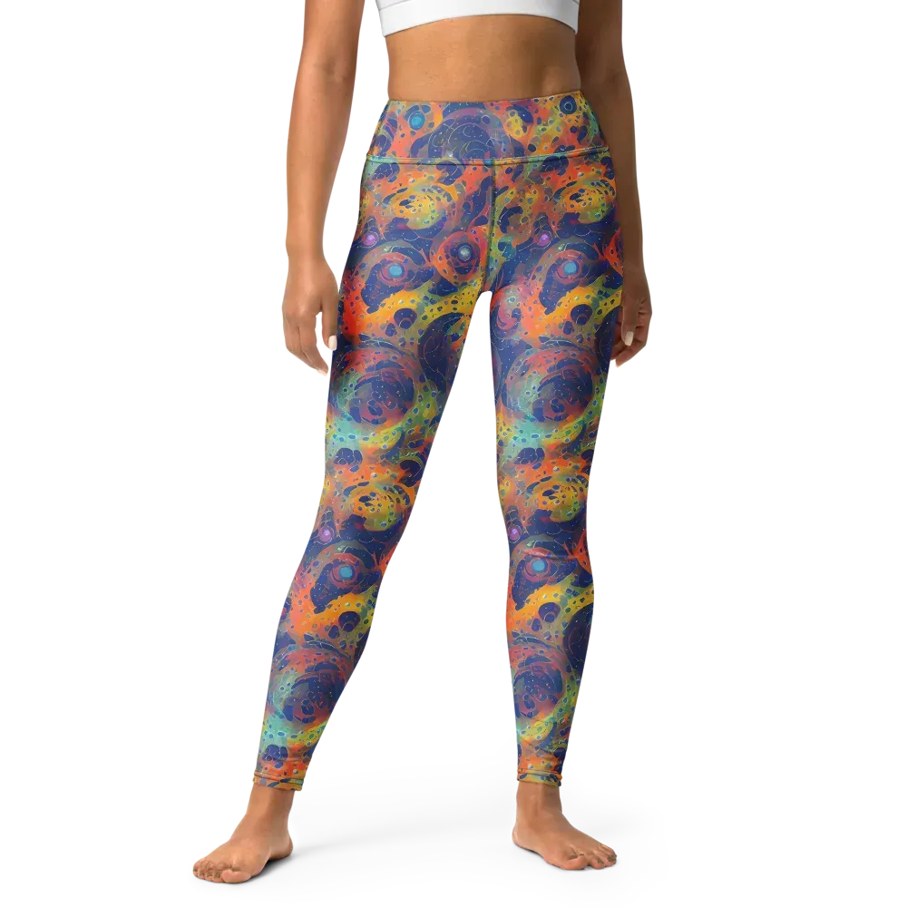 Amoeba Aurora on Yoga Leggings — Front
